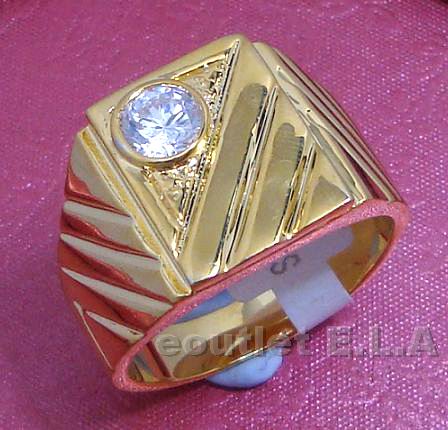 .50CT CZ MENS RING 18KRGP-size12